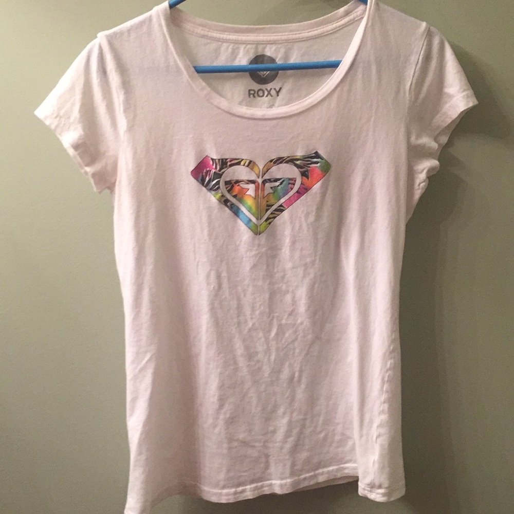 White Roxy tee shirt